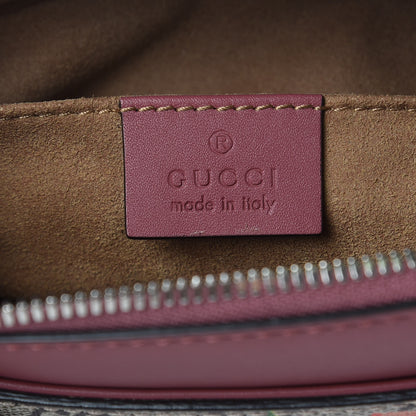 Gucci GG Supreme Monogram Blooms Mini Zip Top Tote Beige Multicolor Dry Rose 6 of 9