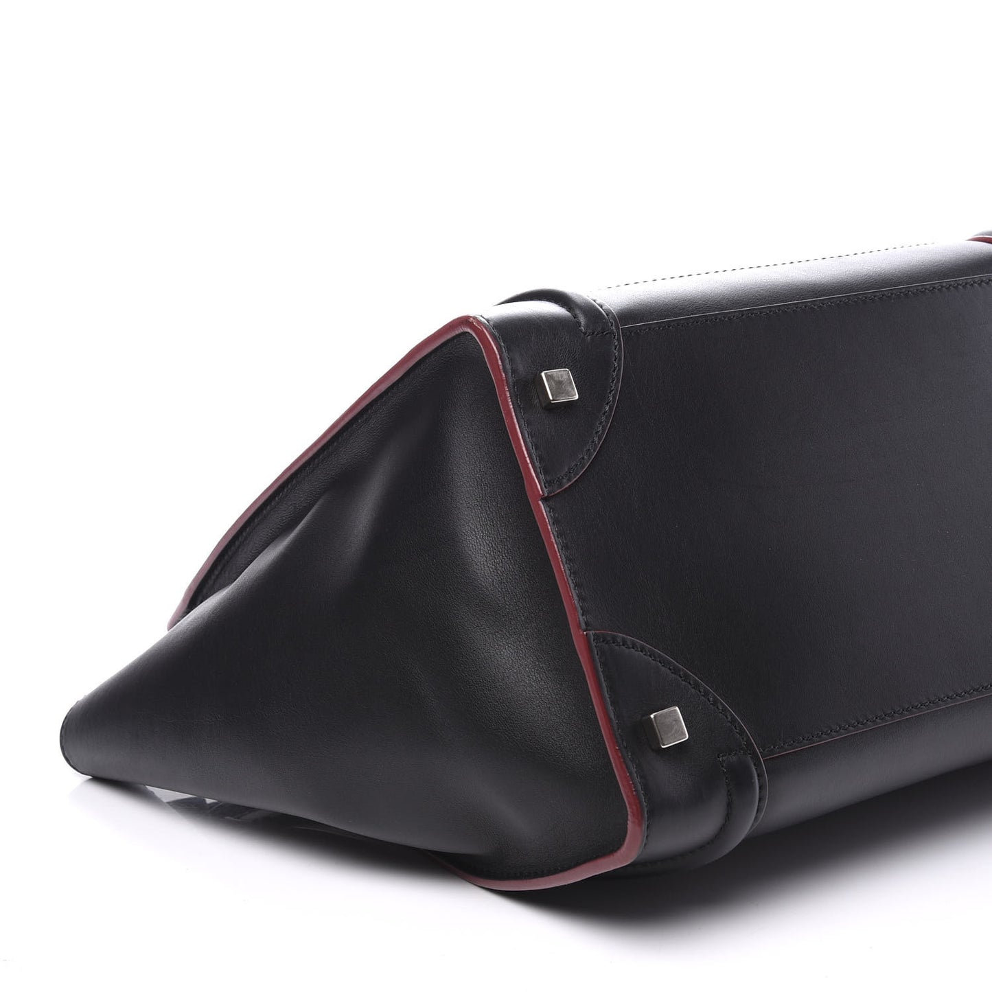 Smooth Calfskin Mini Luggage Black Pink