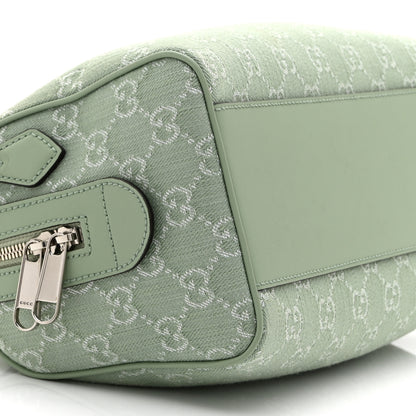 Gucci Summer Denim Calfskin GG Monogram Small Ophidia Top Handle Bag Pale Green 10 of 11