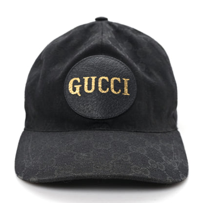 Gucci Monogram Textured Dollar Calfskin Zeno Baseball Hat XL Black 3 of 10