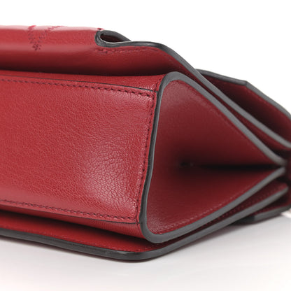 Givenchy Goatskin Quilted Small GV3 Shoulder Bag Vermilion 8 of 9