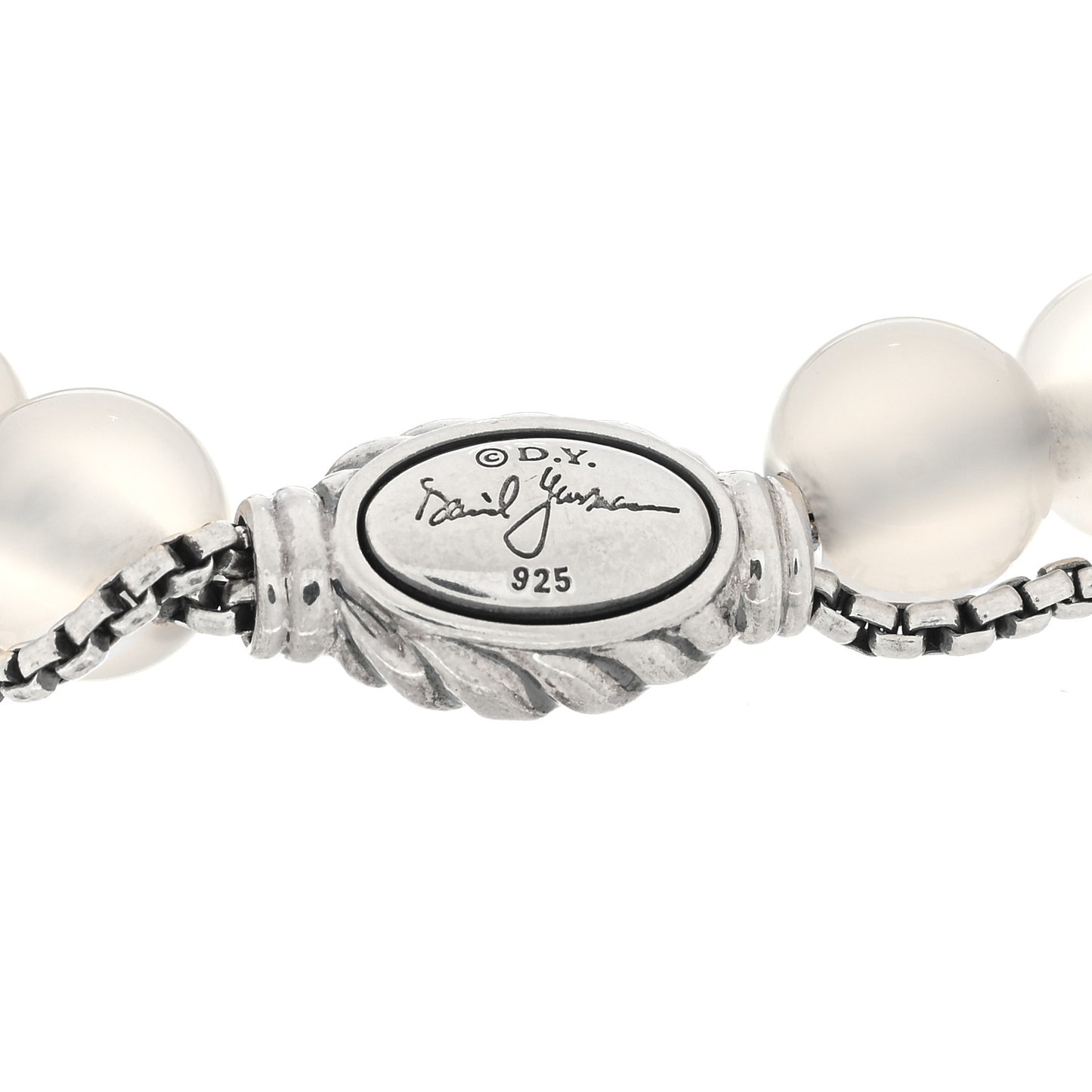 Sterling Silver Chalcedony 8mm Spiritual Beads Adjustable Bracelet