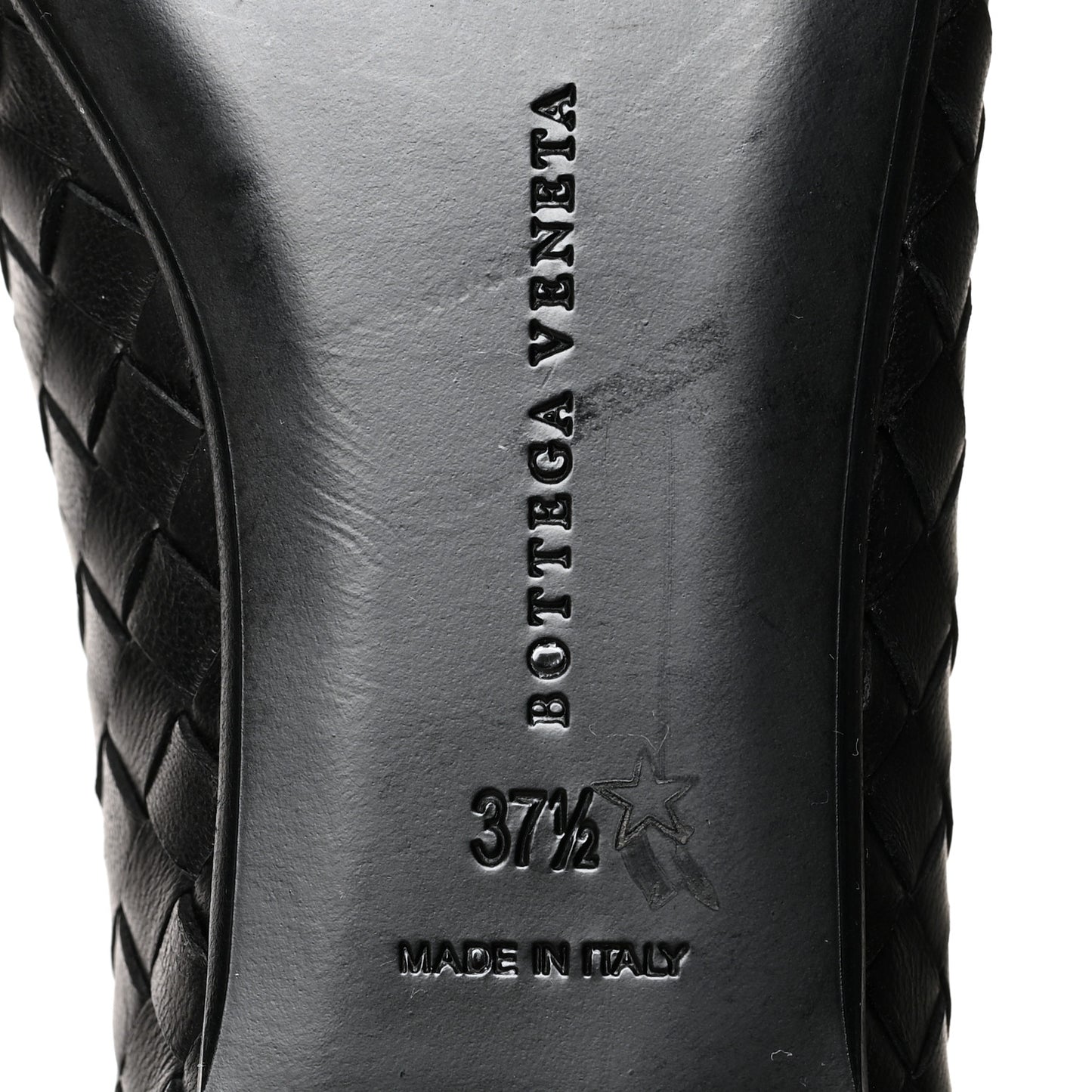 Nappa Intrecciato Flats 37.5 Black