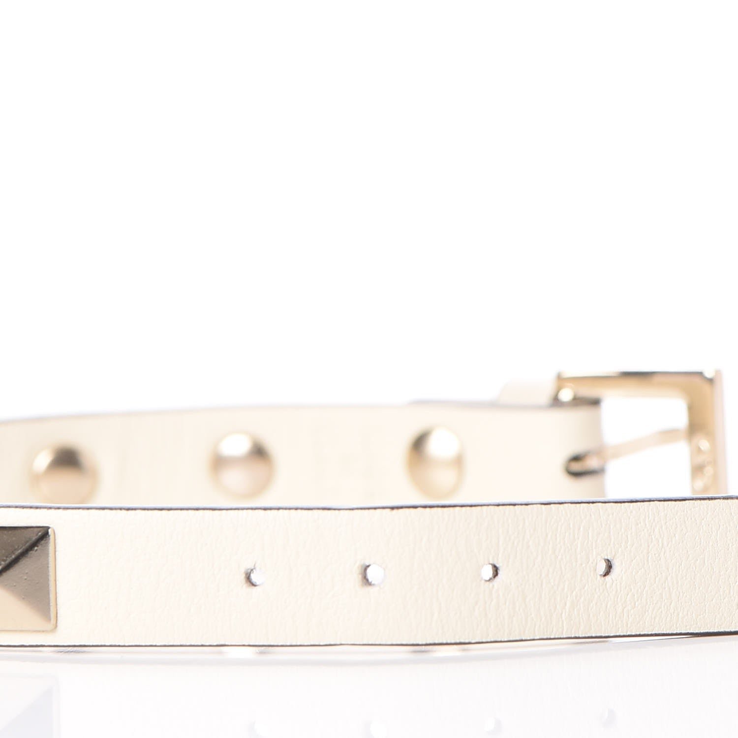 Valentino Garavani Vitello Rockstud Bracelet Ivory 5 of 6