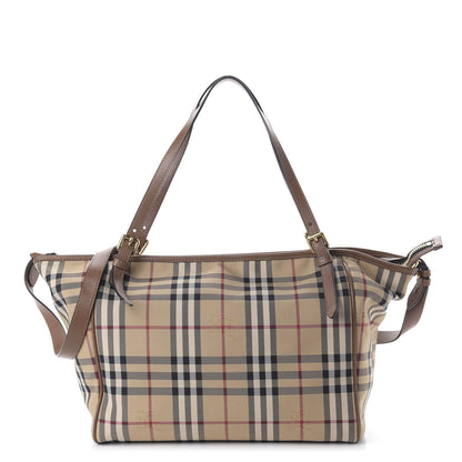 Burberry Horseferry Check Diaper Bag Tote Tan 1 of 11