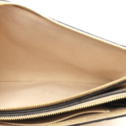 Louis Vuitton Empreinte Double Zip Pochette Beige Rose Creme 5 of 12