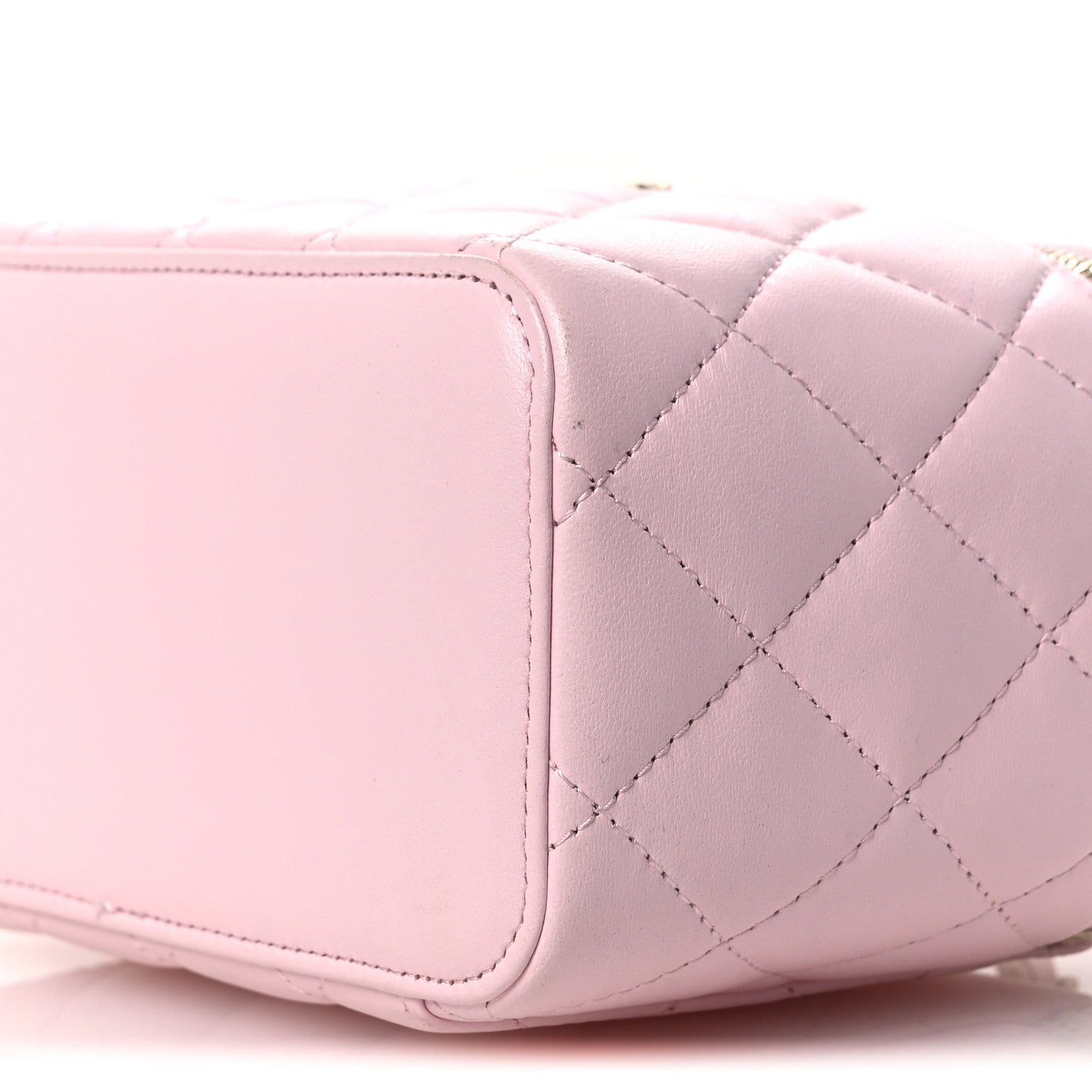 Chanel Lambskin Quilted Small Top Handle Vanity Case With Chain Light Pink 10 of 12