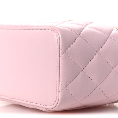Chanel Lambskin Quilted Small Top Handle Vanity Case With Chain Light Pink 10 of 12