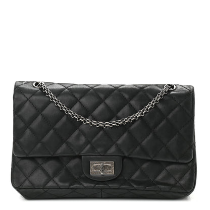 Chanel Iridescent Calfskin Quilted 2.55 Reissue 227 Flap Black 1 of 17