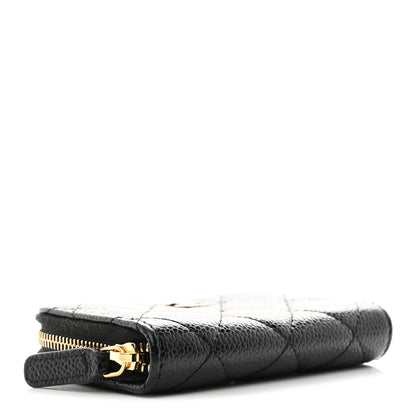 Chanel Caviar Quilted Zip Coin Purse Black 4 of 7