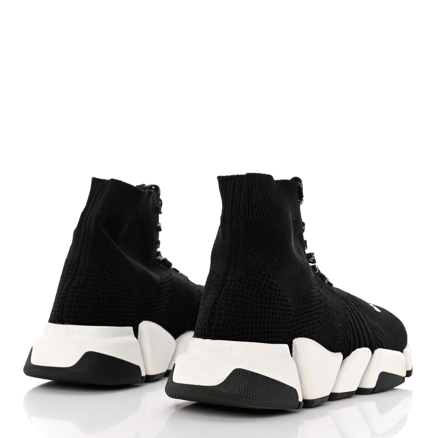 Technical 3D Recycled Knit Womens Speed 2.0 Lace Up Sneakers 39 Black