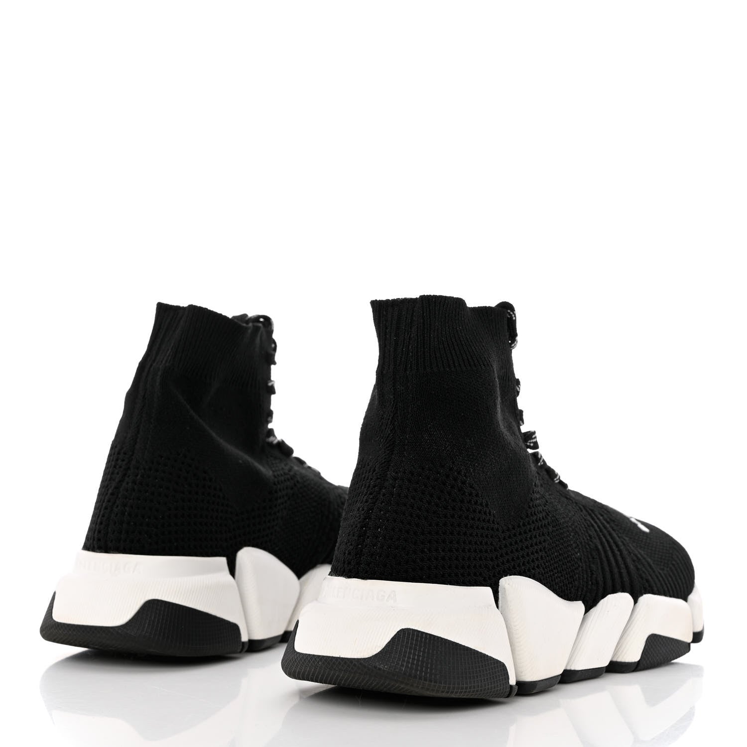 Balenciaga Technical 3D Recycled Knit Womens Speed 2.0 Lace Up Sneakers 39 Black 4 of 11