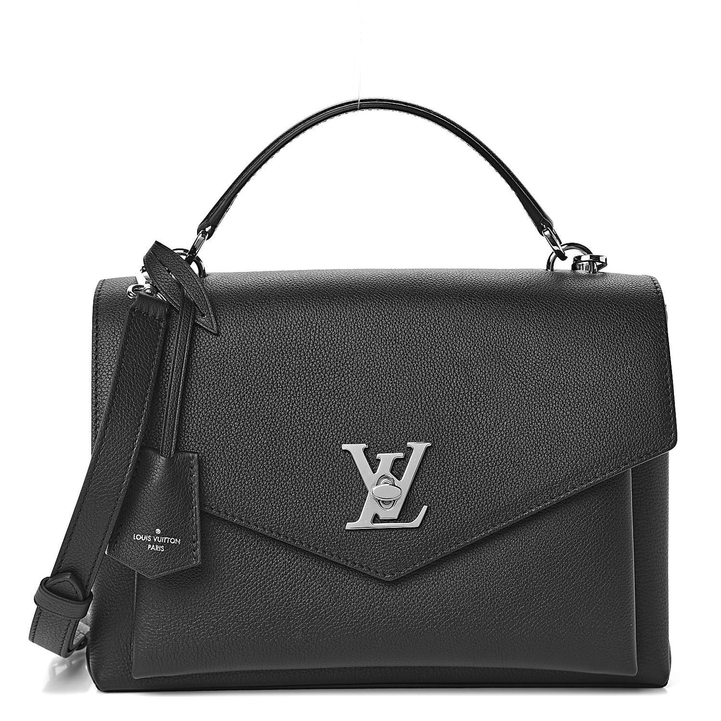 Soft Calfskin My Lockme Top Handle Black