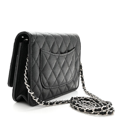 Chanel Caviar Quilted Wallet on Chain WOC Black 3 of 13