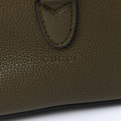 Gucci Soft Grained Calfskin Small Jackie Bucket Bag Green 9 of 10