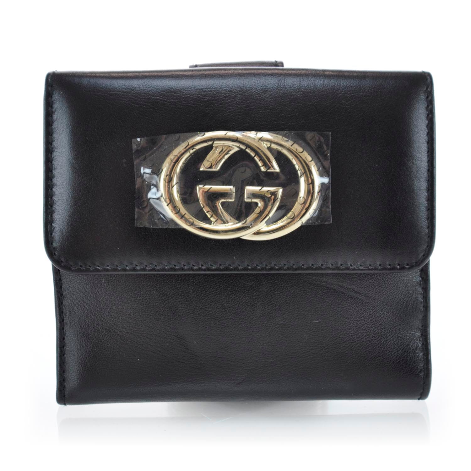 Gucci Leather Compact Britt Wallet Black 1 of 7