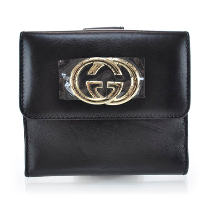 Gucci Leather Compact Britt Wallet Black 1 of 7