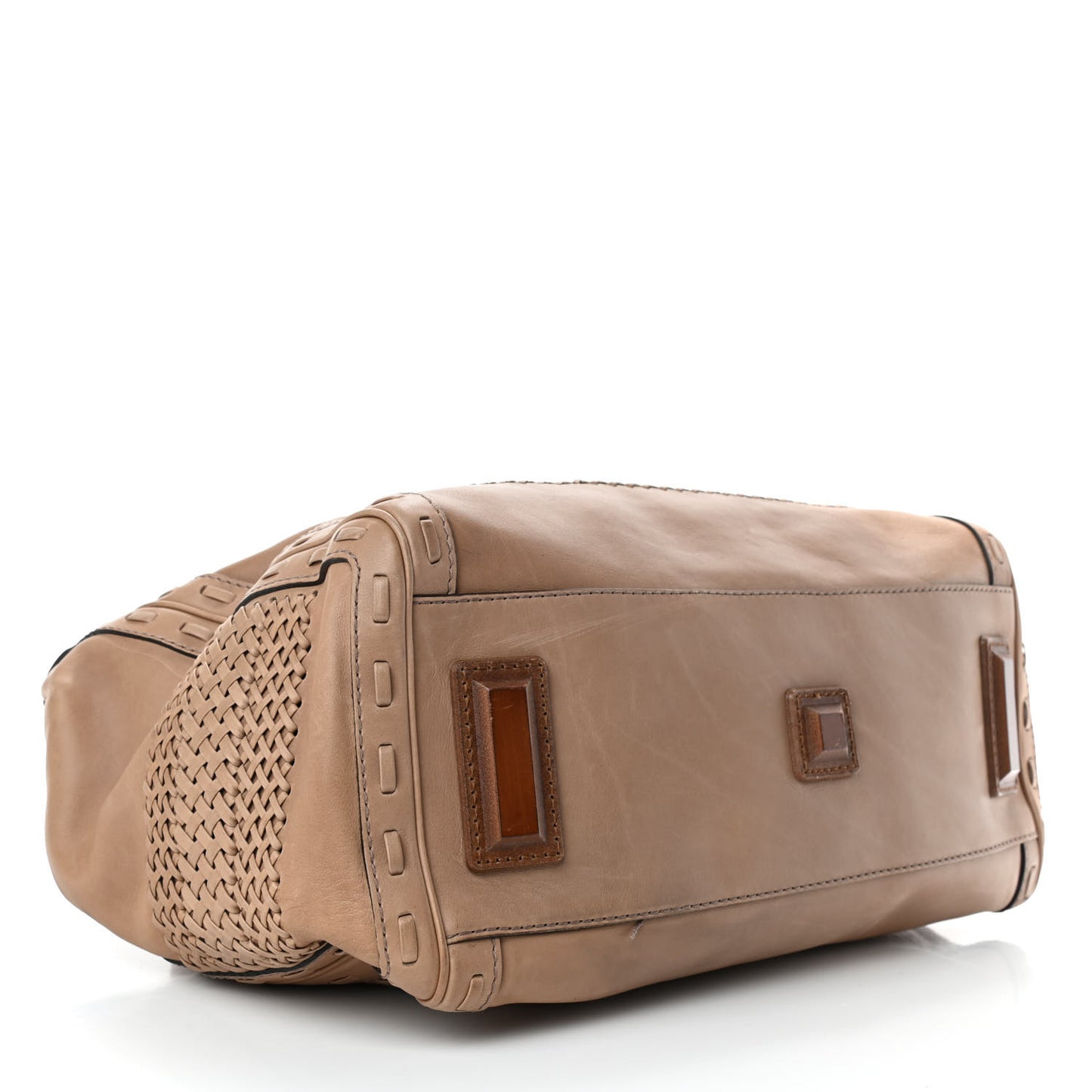 Calfskin Handmade Large Top Handle Bag Taupe