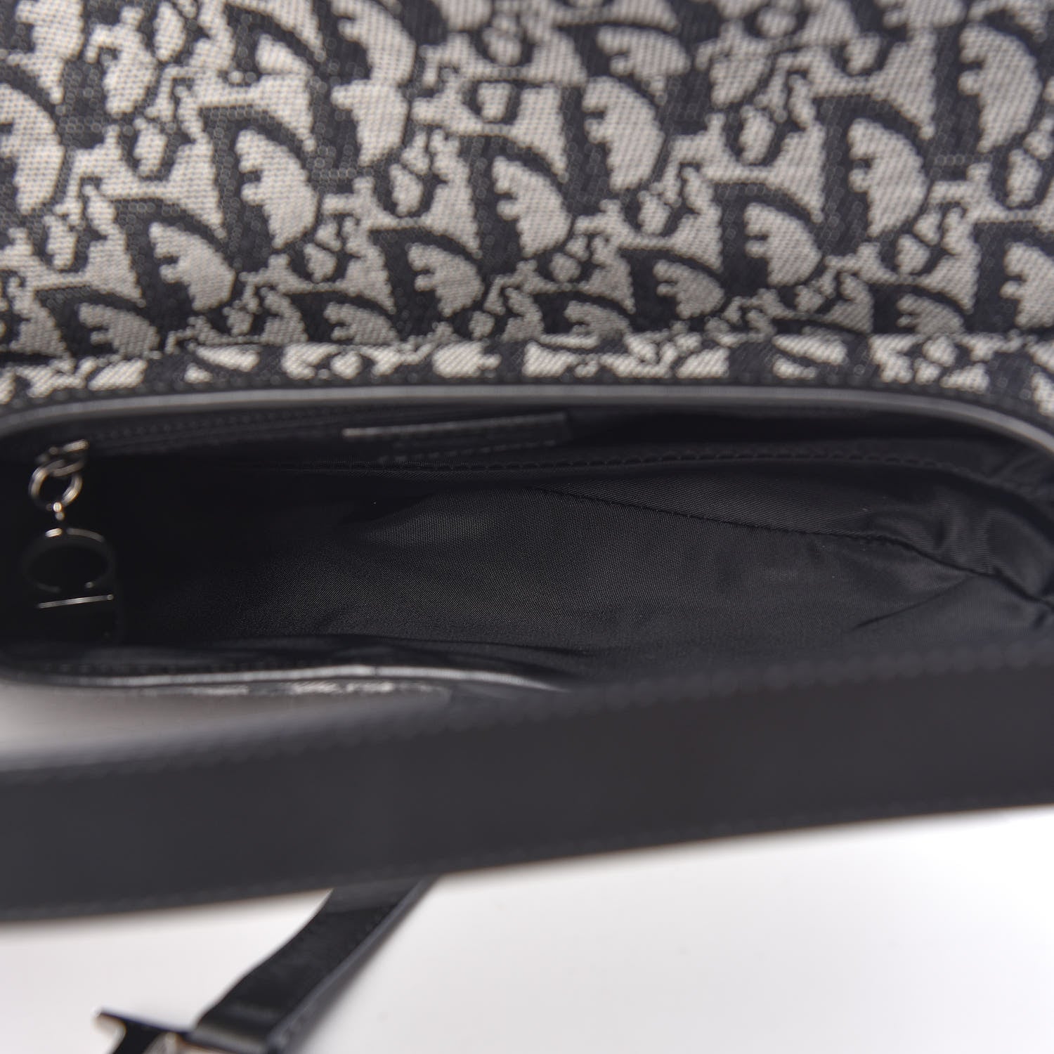 Christian Dior Monogram Saddle Bag Black 5 of 10
