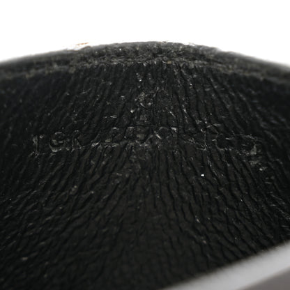 Saint Laurent Grain De Poudre Matelasse Chevron Monogram Credit Card Case Black 7 of 11