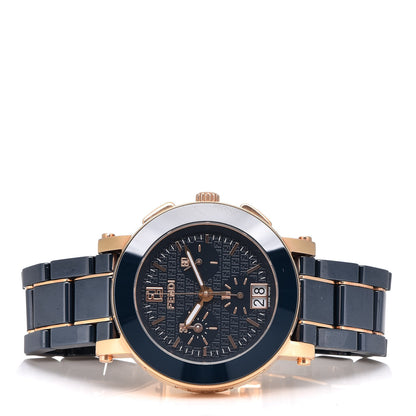 Fendi Stainless Steel Ceramic 38mm Chronograph Quartz Watch Blue 3 of 8