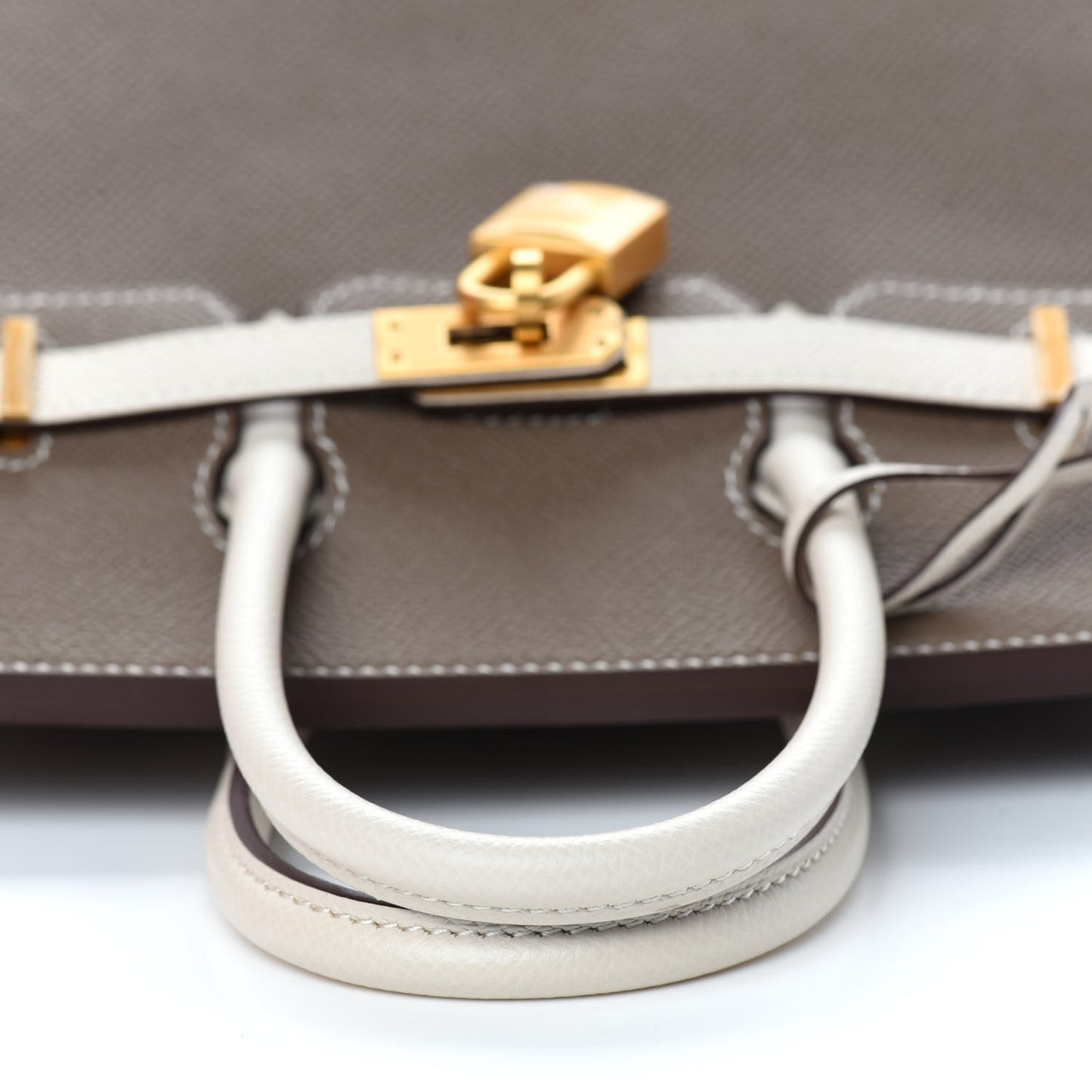 Epsom Horseshoe Birkin 25 Etoupe Craie