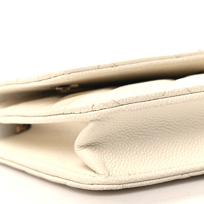 Chanel Caviar Quilted Chain CC Wallet On Chain WOC White 10 of 13