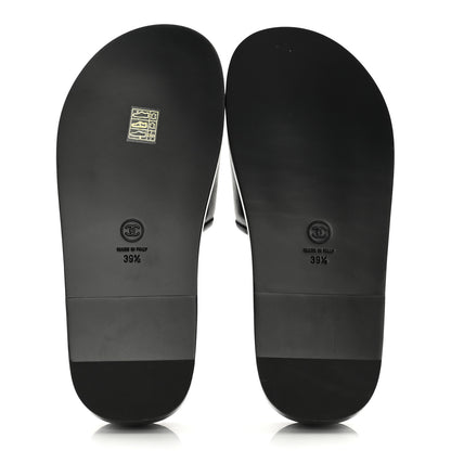 Chanel Lambskin Cha-Nel Mule Sandals 39.5 Black Multicolor 5 of 11