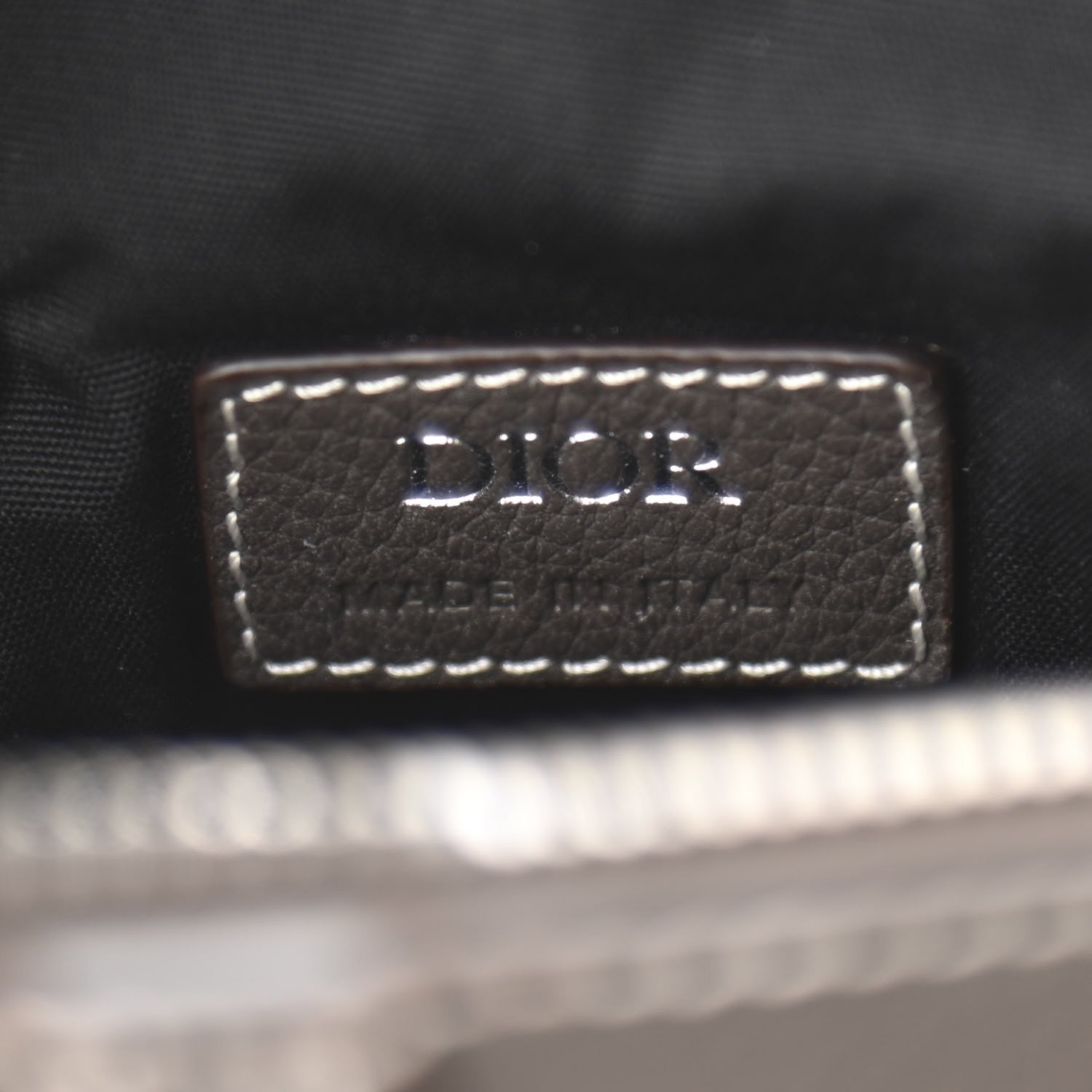 Christian Dior Grained Calfskin Mens Saddle Bag Ebony 5 of 9