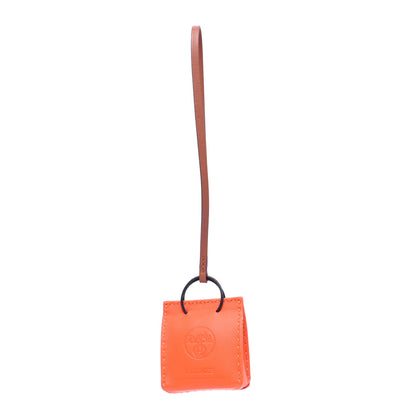 Hermes Milo Lambskin Swift Shopping Bag Charm Feu Gold 1 of 4