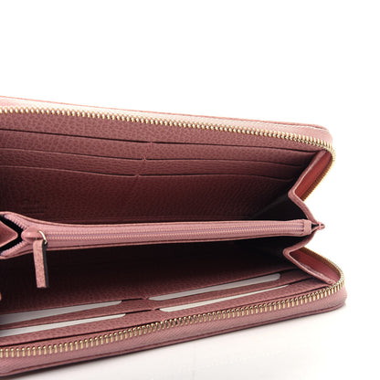 Gucci Monogram Dollar Calfskin Zip Around Wallet Beige Ebony Soft Pink 5 of 7