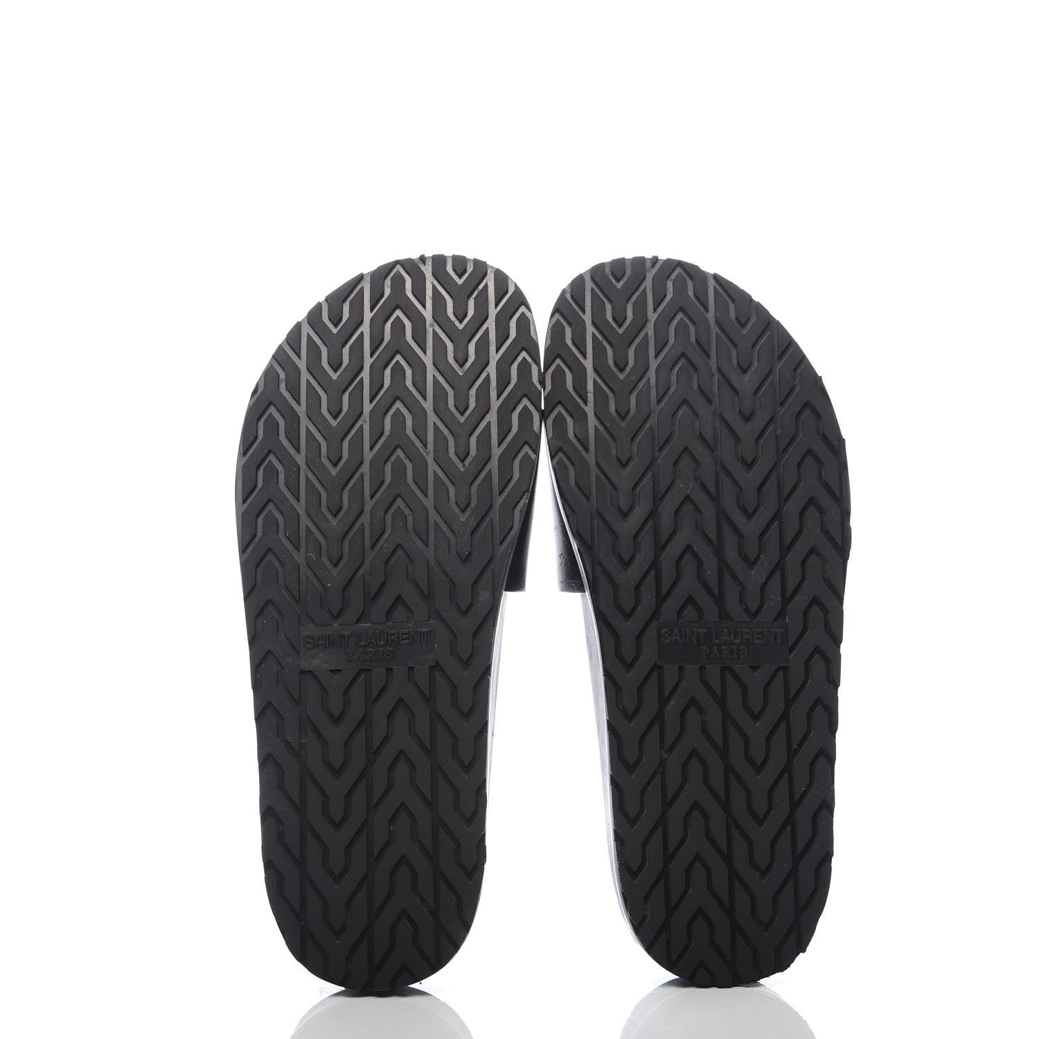 Saint Laurent Calfskin Monogram Jimmy Joan Slide Sandals 37 Black 5 of 8