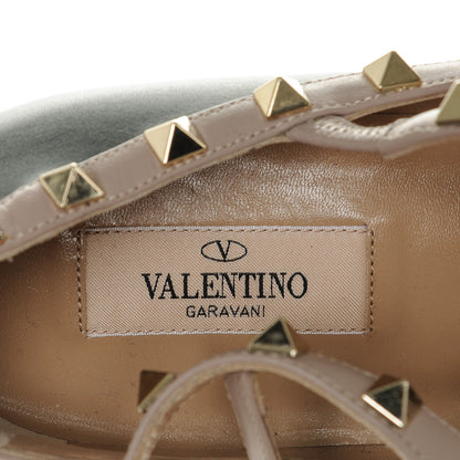 Valentino Garavani Nappa Rockstud Cage Ballerina Flats 40 Black Poudre 7 of 8