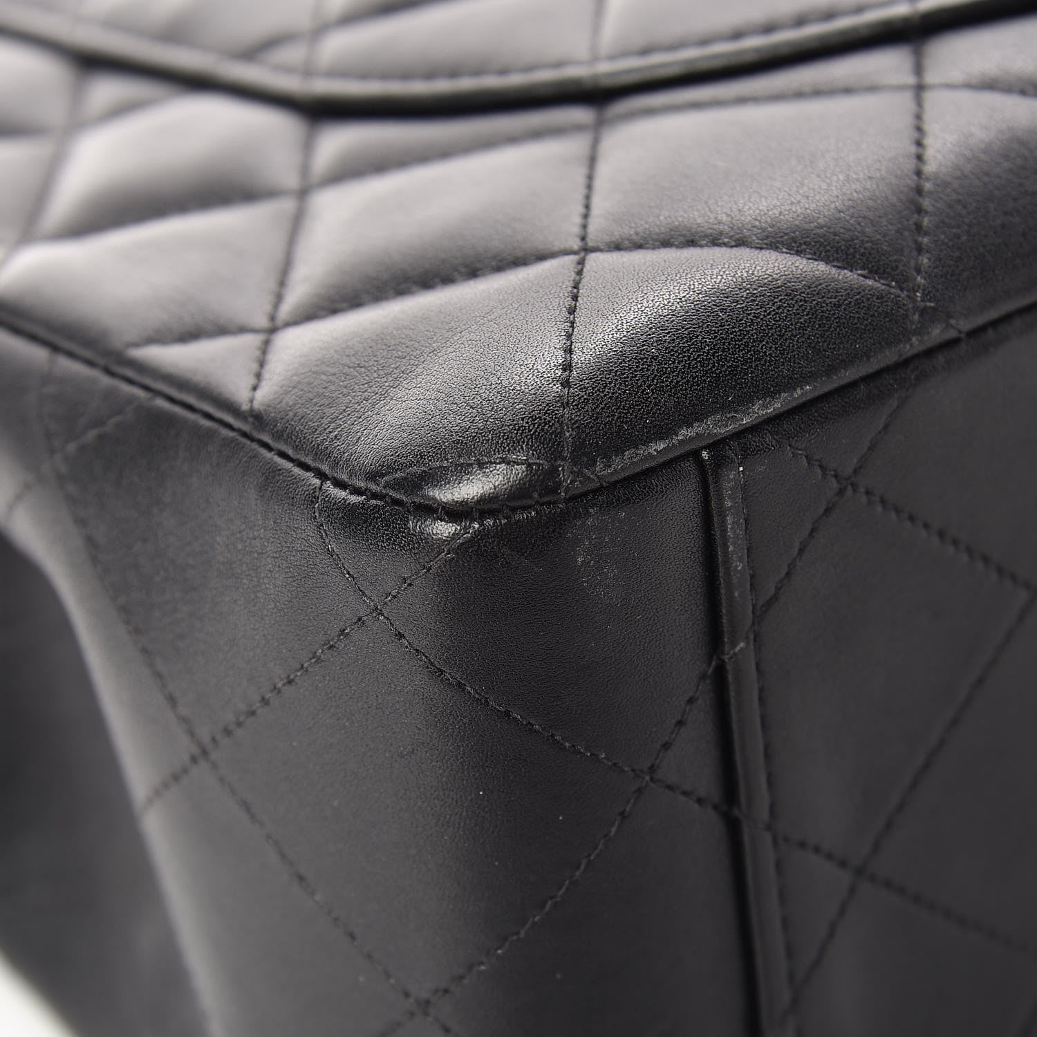 Chanel Lambskin Quilted XL Jumbo Single Flap Black 13 of 25