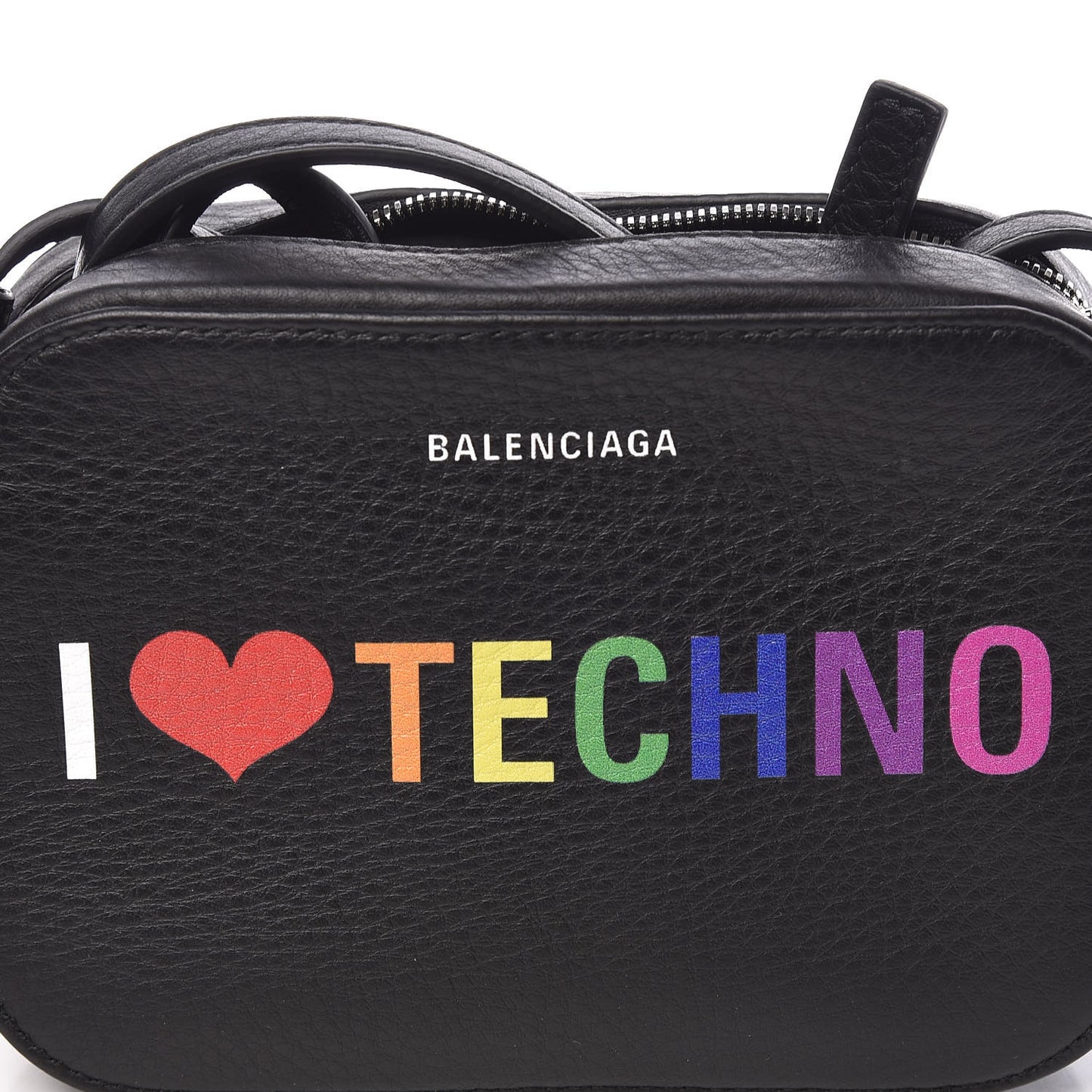 Calfskin I Love Techno XS Everyday Camera Bag Black