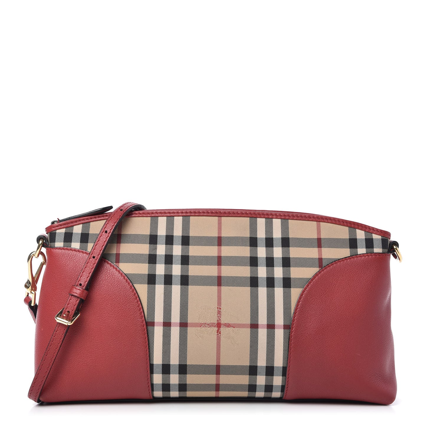 Horseferry Check Small Chichester Crossbody Clutch Bag Parade Red