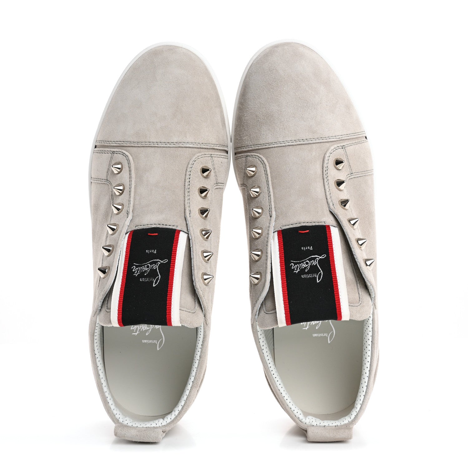 Christian Louboutin Suede Mens Fique A Vontade Sneakers 42.5 Goose 2 of 10