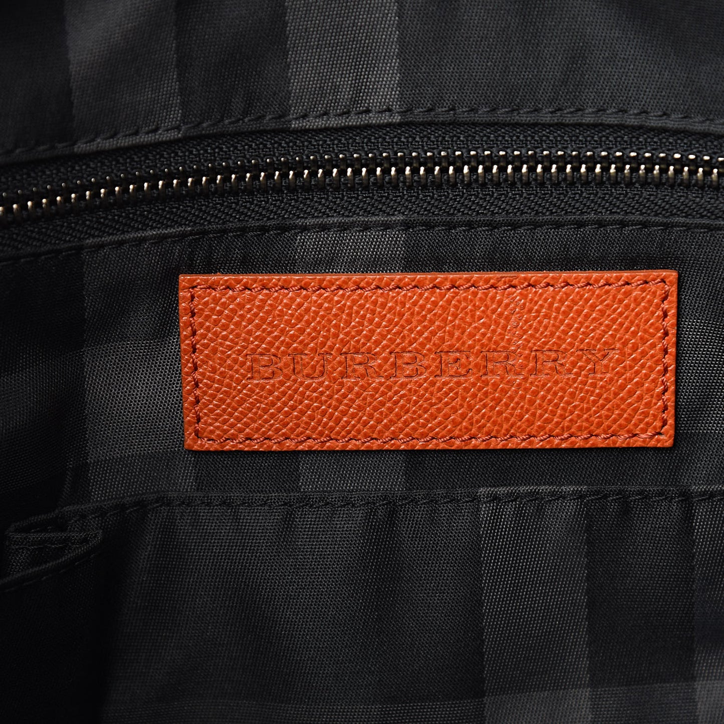Textured Calfskin Briefcase Orange