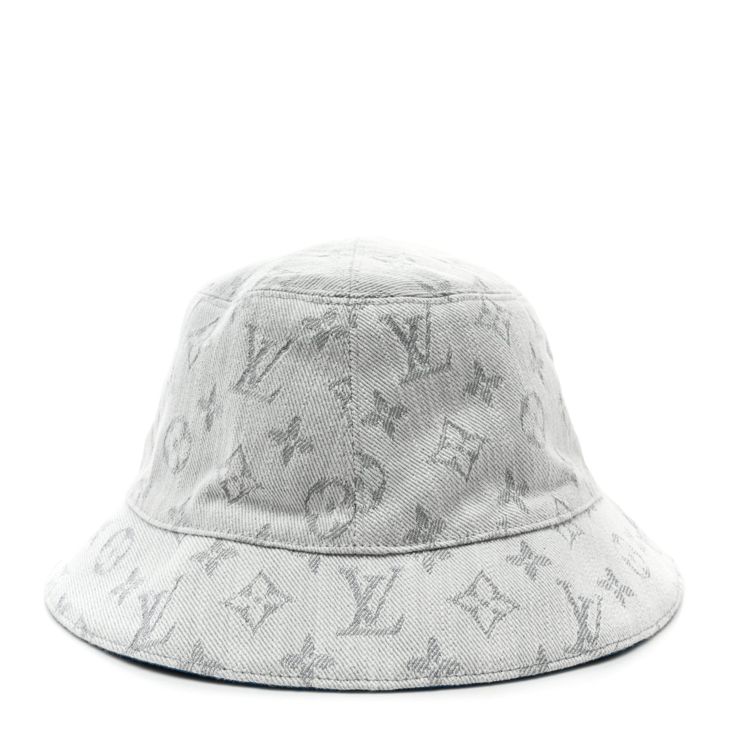 Louis Vuitton Monogram Denim Transformable Bob Bucket Hat 60 White Blue 10 of 14
