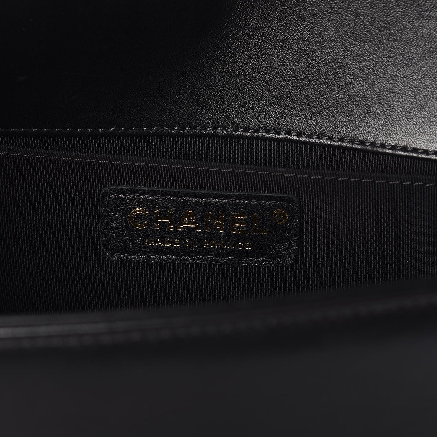 Lambskin Quilted Medium Boy Flap Black
