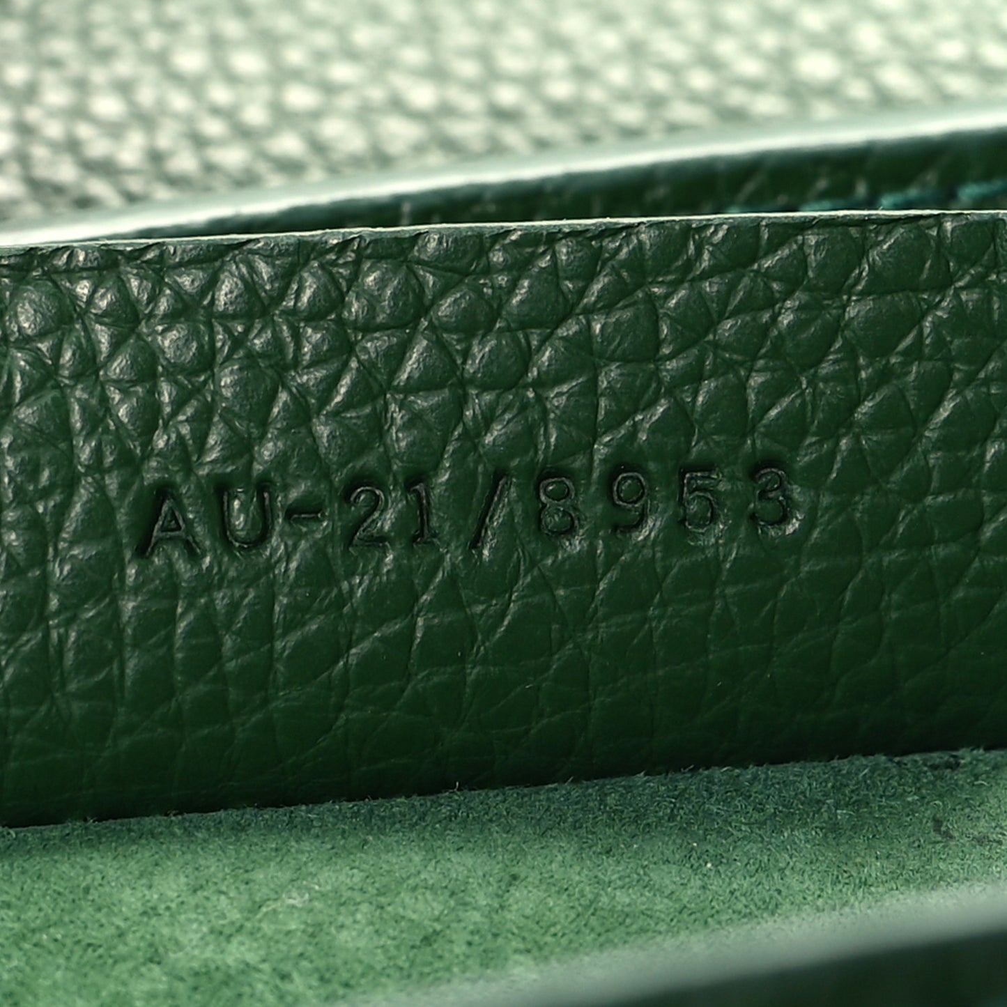 Hammered Calfskin Small Firenze East West Tote Bag Forest Green