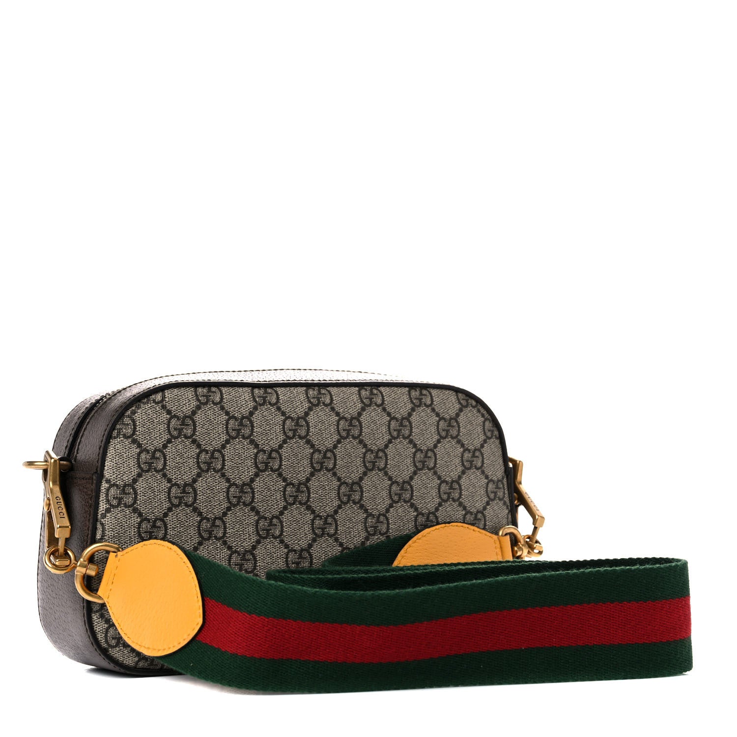 Gucci GG Supreme Monogram Web Neo Vintage Shoulder Bag Beige New Acero Crop 3 of 12