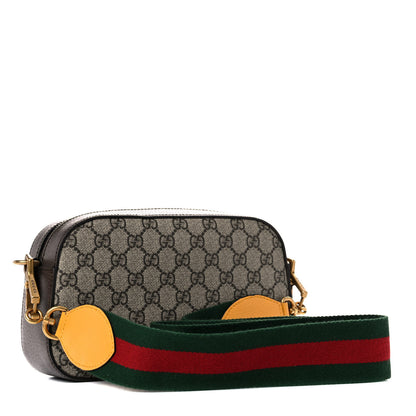 Gucci GG Supreme Monogram Web Neo Vintage Shoulder Bag Beige New Acero Crop 3 of 12