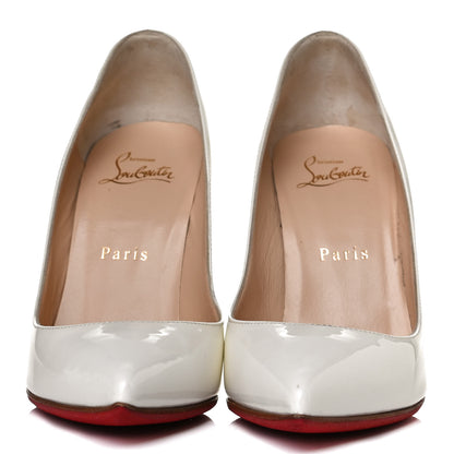 Christian Louboutin Patent Pigalle Follies 100 Pumps 36.5 Snow 2 of 11