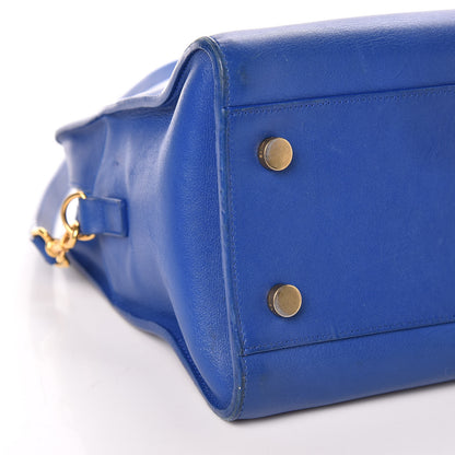 Saint Laurent Calfskin Small Monogram Cabas Blue Majorelle 14 of 16
