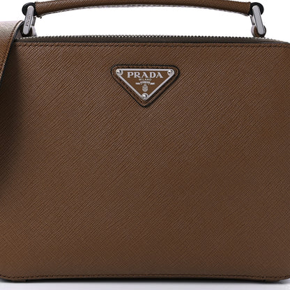 Prada Saffiano Travel Medium Brique Crossbody Bag Cannella 7 of 8