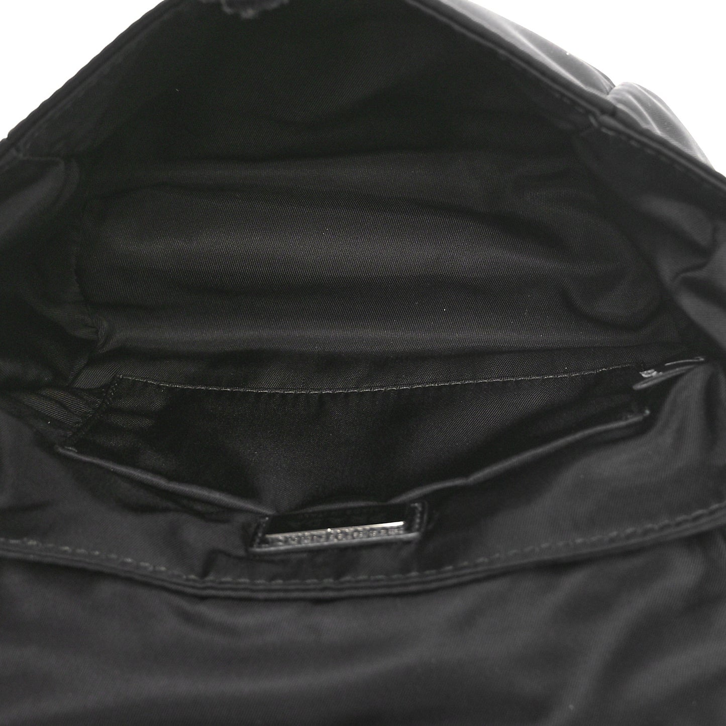 Re-Nylon Saffiano Triangle Shoulder Bag Black