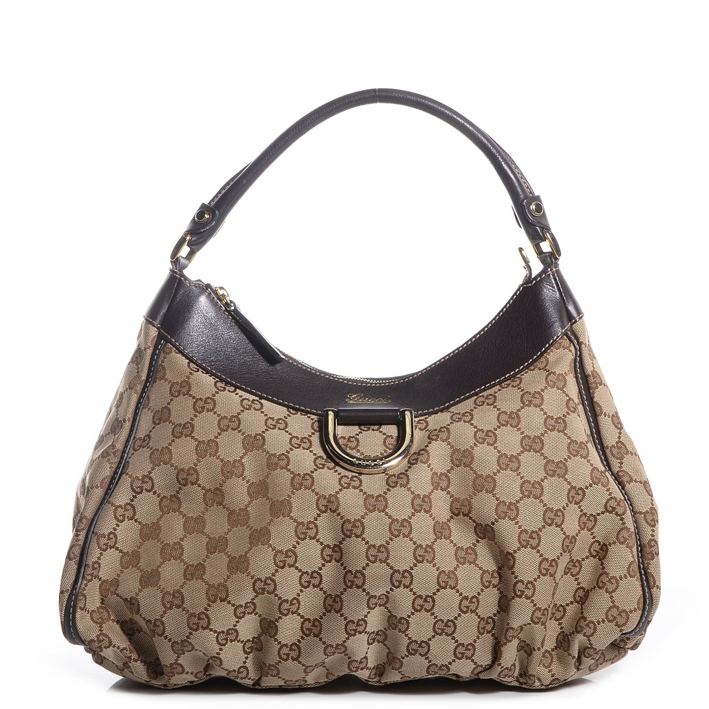 Monogram D Gold Large Hobo Brown
