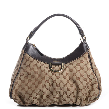 Gucci Monogram D Gold Large Hobo Brown 1 of 7