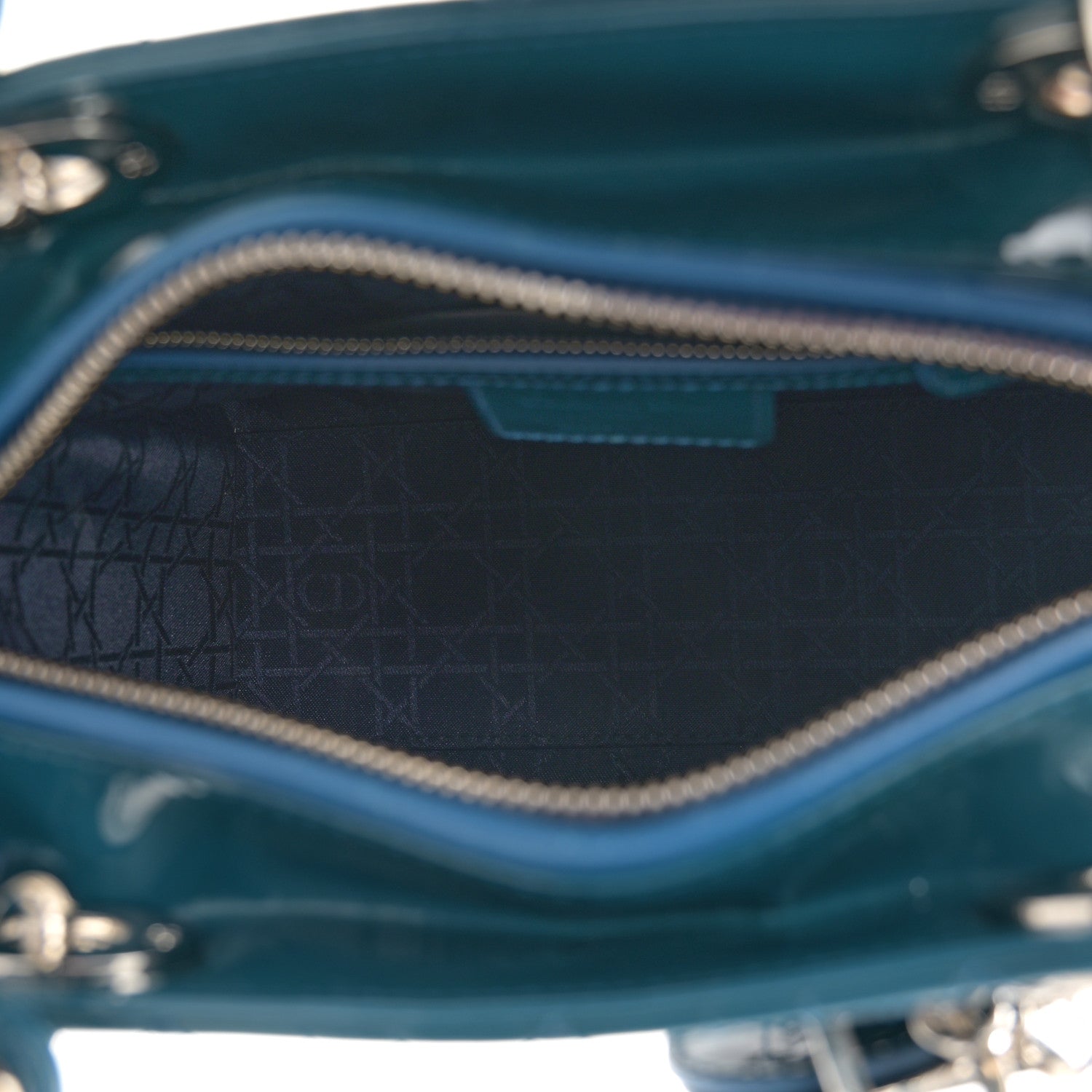 Christian Dior Patent Cannage Medium Lady Dior Blue 5 of 10